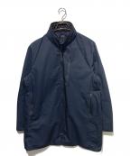 EMPORIO ARMANIエンポリオアルマーニ）の古着「フロントWジップ フード収納ショートコート」｜ネイビー