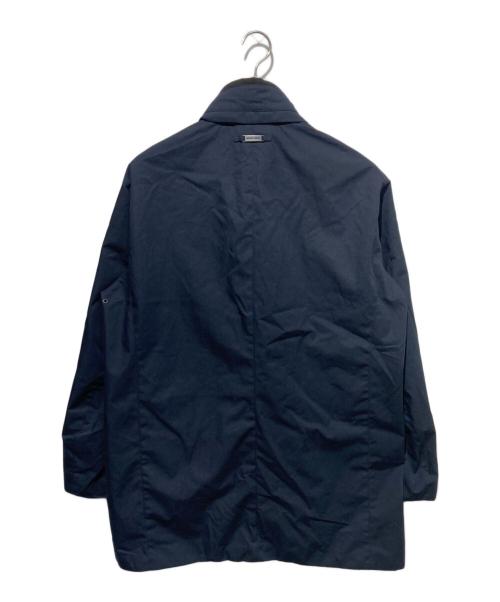 EMPORIO ARMANI（エンポリオ アルマーニ）EMPORIO ARMANI (エンポリオアルマーニ) フロントWジップ フード収納ショートコート ネイビー サイズ:54の古着・服飾アイテム