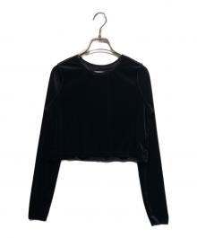 anuke（アンヌーク）の古着「Velour Short Tops」｜ブラック