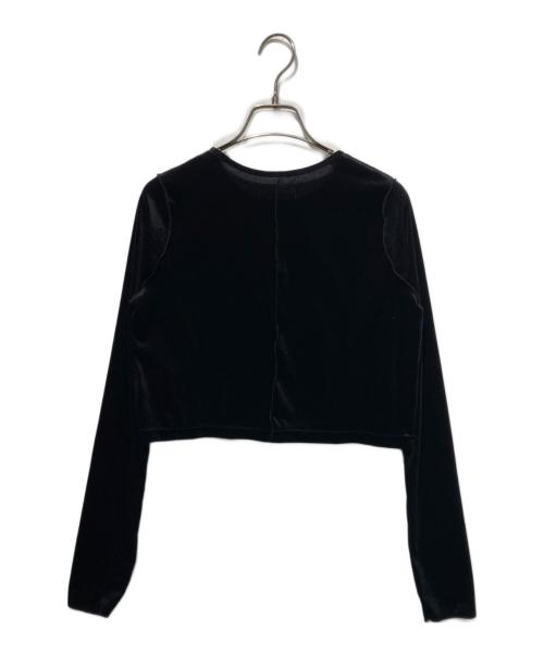 anuke（アンヌーク）ANUKE (アンヌーク) Velour Short Tops ブラック サイズ:FREEの古着・服飾アイテム