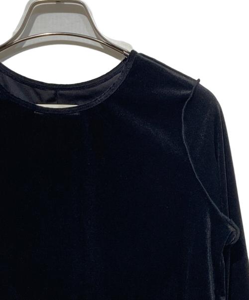 anuke（アンヌーク）ANUKE (アンヌーク) Velour Short Tops ブラック サイズ:FREEの古着・服飾アイテム