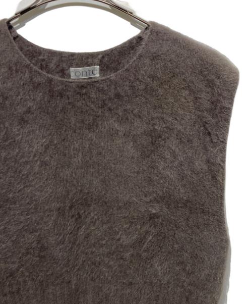 Con te（コンテ）Con te (コンテ) カシミヤファーベスト パープル サイズ:FREEの古着・服飾アイテム
