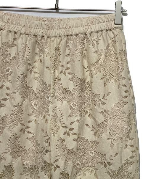 NOUNLESS（ナウンレス）NOUNLESS (ナウンレス) VINTAGE LIKE LACE SLIT PANTS アイボリー サイズ:2の古着・服飾アイテム