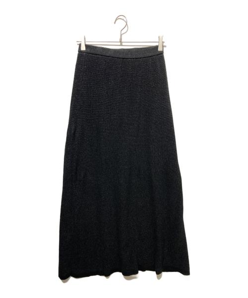 UNDECORATED（アンデコレイテッド）UNDECORATED (アンデコレイテッド) Washi Knit Skirt ブラックの古着・服飾アイテム