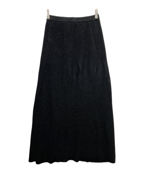UNDECORATED（アンデコレイテッド）UNDECORATED (アンデコレイテッド) Washi Knit Skirt ブラックの古着・服飾アイテム