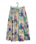 HERALBONYヘラルボニー）の古着「フレアスカート「無題(春)」」｜マルチカラー