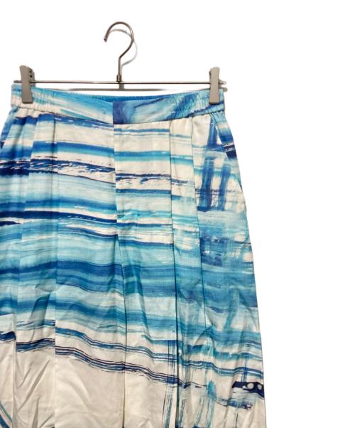 HERALBONY（ヘラルボニー）HERALBONY (ヘラルボニー) リネンワイドパンツ「ももこ」 ブルー サイズ:FREEの古着・服飾アイテム