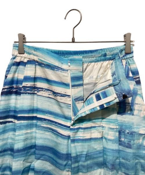 HERALBONY（ヘラルボニー）HERALBONY (ヘラルボニー) リネンワイドパンツ「ももこ」 ブルー サイズ:FREEの古着・服飾アイテム