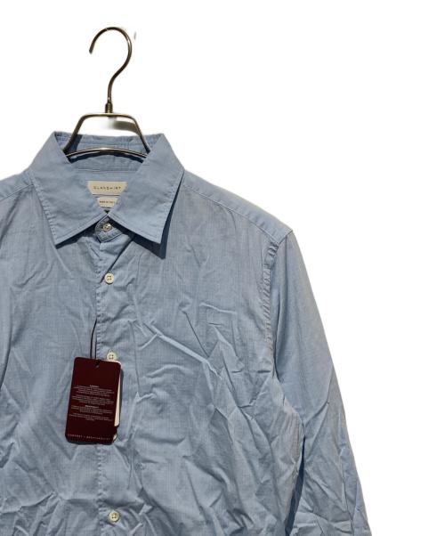 Glanshirt（グランシャツ）GLANSHIRT (グランシャツ) SLOWEAR (スロウウェア) ロングスリーブシャツ ブルー サイズ:38の古着・服飾アイテム