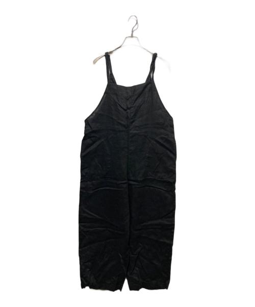 KAGURE（カグレ）KAGURE (カグレ) リネンサロペット ブラック サイズ:FREEの古着・服飾アイテム