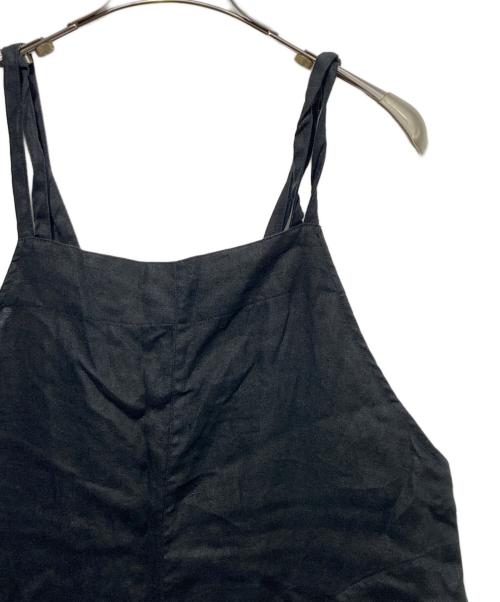 KAGURE（カグレ）KAGURE (カグレ) リネンサロペット ブラック サイズ:FREEの古着・服飾アイテム