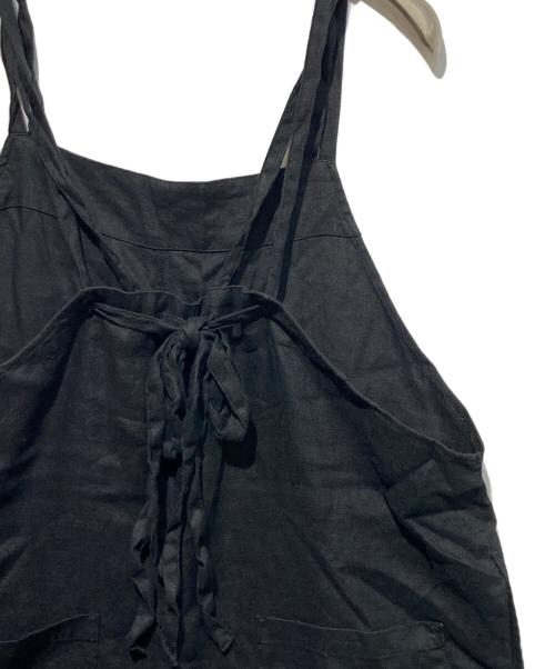 KAGURE（カグレ）KAGURE (カグレ) リネンサロペット ブラック サイズ:FREEの古着・服飾アイテム