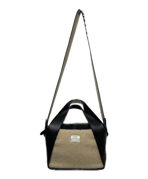 STELLA McCARTNEY（ステラマッカートニー）STELLA McCARTNEY (ステラマッカートニー) スタッズロゴボアショルダーバッグ ベージュ×ブラックの古着・服飾アイテム