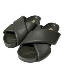 JIL SANDER（ジルサンダー）の古着「ボリュームクロスストラップサンダル」｜グレー