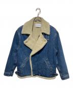 Calvin Klein Jeansカルバンクラインジーンズ）の古着「デニムボアライダースジャケット」｜ブルー