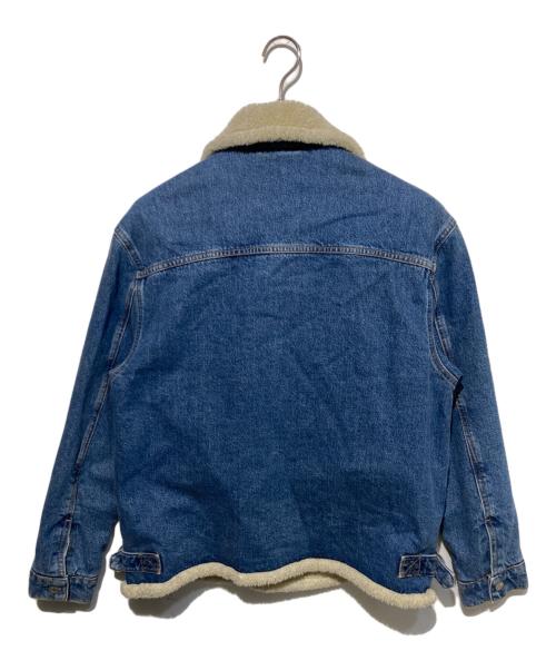 Calvin Klein Jeans（カルバンクラインジーンズ）Calvin Klein Jeans (カルバンクラインジーンズ) デニムボアライダースジャケット ブルー サイズ:Mの古着・服飾アイテム