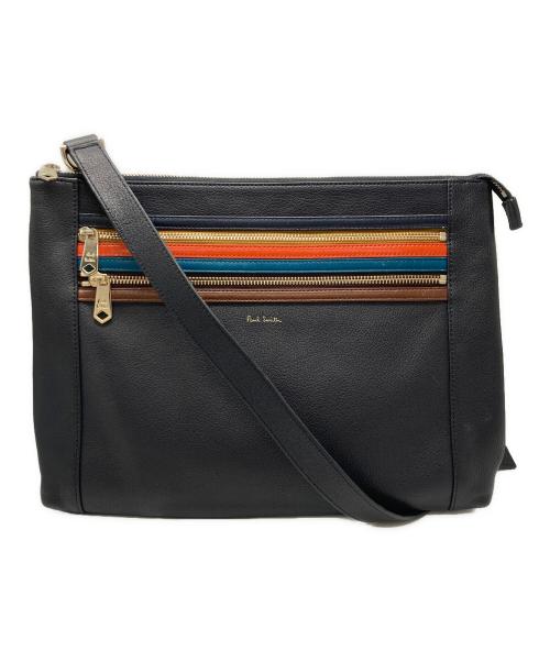 PAUL SMITH（ポールスミス）Paul Smith (ポールスミス) マルチストライプショルダーバッグ ネイビーの古着・服飾アイテム