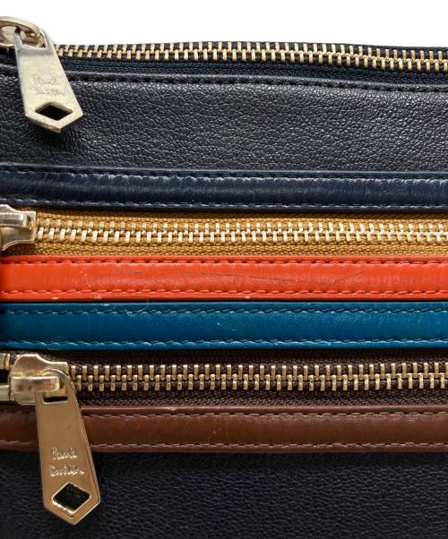 PAUL SMITH（ポールスミス）Paul Smith (ポールスミス) マルチストライプショルダーバッグ ネイビーの古着・服飾アイテム