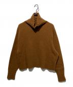 MARGARET HOWELLマーガレットハウエル）の古着「ウールカシミヤタートルネックニット」｜ブラウン