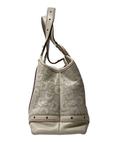 GUCCI（グッチ）GUCCI (グッチ) ホースビットトートバッグ ホワイトの古着・服飾アイテム