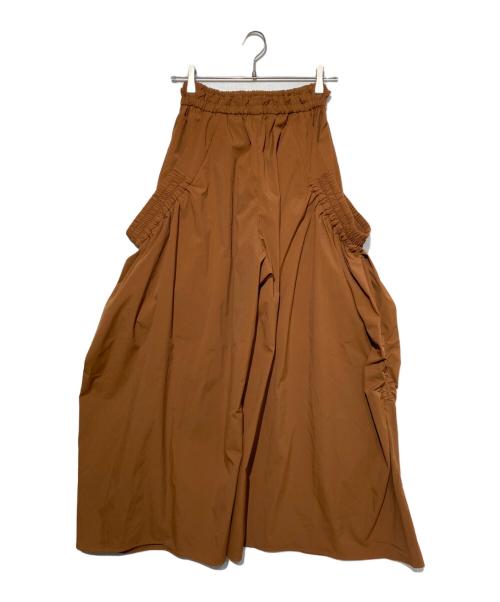 UN3D.（アンスリード）UN3D. (アンスリード) ROUND GATHER WIDE PT ブラウン サイズ:36の古着・服飾アイテム
