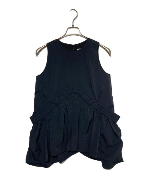 UN3D.（アンスリード）UN3D. (アンスリード) ROUND GATHER TOP ブラック サイズ:38の古着・服飾アイテム