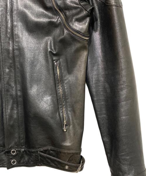 N.HOOLYWOOD（エヌ ハリウッド）N.HOOLYWOOD (エヌ ハリウッド) アクティビスト期シングルライダースジャケット ブラック サイズ:Ｍの古着・服飾アイテム