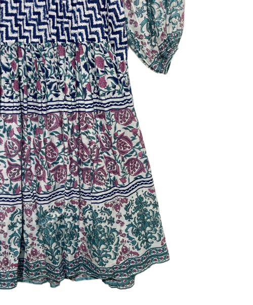SLOBE IENA（スローブ イエナ）SLOBE IENA (スローブ イエナ) インドパネルティアードワンピース ブルー×グリーン サイズ:38の古着・服飾アイテム