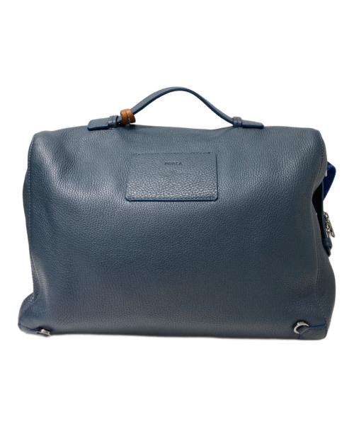 FURLA（フルラ）FURLA (フルラ) レザーショルダーバッグ ネイビーの古着・服飾アイテム