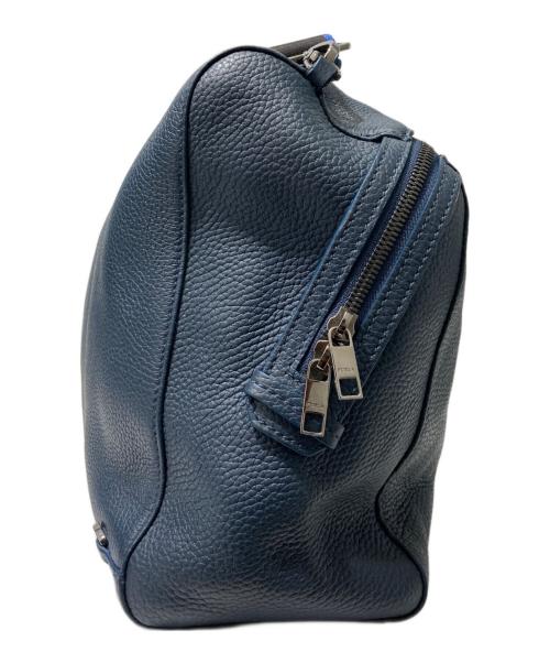FURLA（フルラ）FURLA (フルラ) レザーショルダーバッグ ネイビーの古着・服飾アイテム