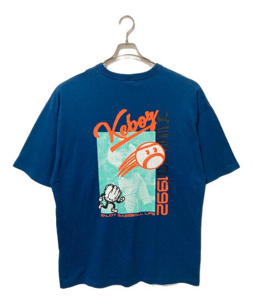 KEBOZ（ケボズ）KEBOZ (ケボズ) MKY S/S TEE プリントTシャツ ブルー サイズ:XLの古着・服飾アイテム