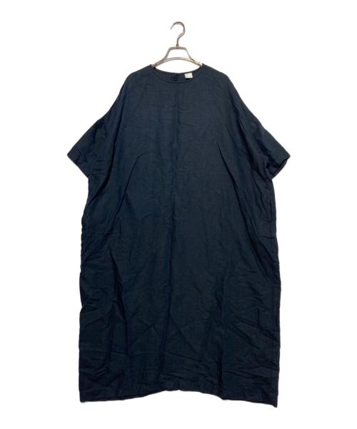 KAGURE（カグレ）kagure (カグレ) リネンレーヨンワイドワンピース ネイビー サイズ:1の古着・服飾アイテム