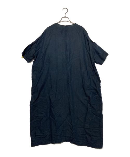 KAGURE（カグレ）kagure (カグレ) リネンレーヨンワイドワンピース ネイビー サイズ:1の古着・服飾アイテム