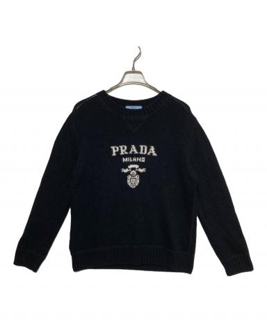 中古・古着通販】PRADA (プラダ) ウールカシミヤブレンドロゴニット