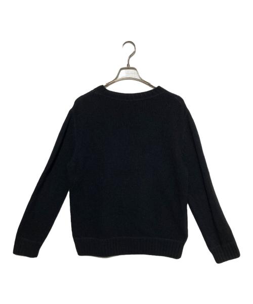 PRADA（プラダ）PRADA (プラダ) ウールカシミヤブレンドロゴニット ブラック サイズ:40の古着・服飾アイテム