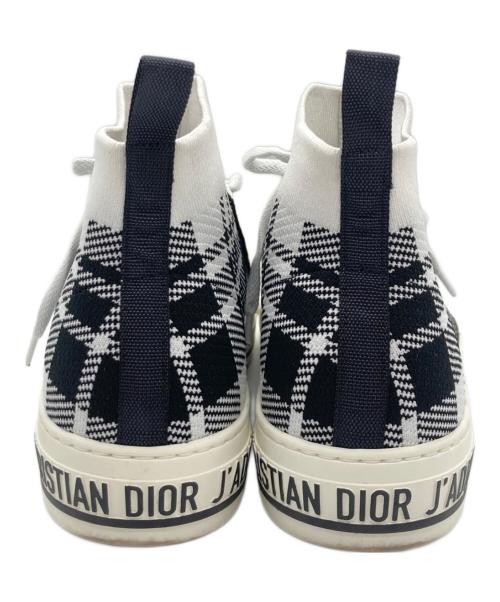 Christian Dior（クリスチャン ディオール）Christian Dior (クリスチャン ディオール) WALK'N'DIOR ハイカットスニーカー ホワイト×ブラック サイズ:38の古着・服飾アイテム
