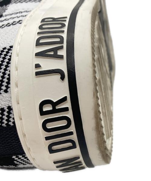 Christian Dior（クリスチャン ディオール）Christian Dior (クリスチャン ディオール) WALK'N'DIOR ハイカットスニーカー ホワイト×ブラック サイズ:38の古着・服飾アイテム