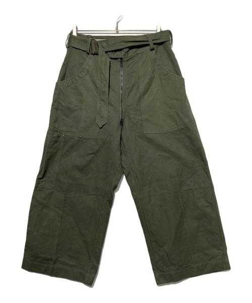 USED（ユーズド）USED (ユーズド) フランス軍 メカニックパンツ グリーン サイズ:24の古着・服飾アイテム