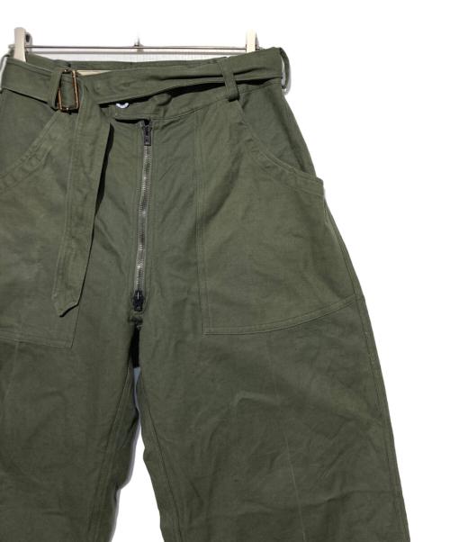 USED（ユーズド）USED (ユーズド) フランス軍 メカニックパンツ グリーン サイズ:24の古着・服飾アイテム