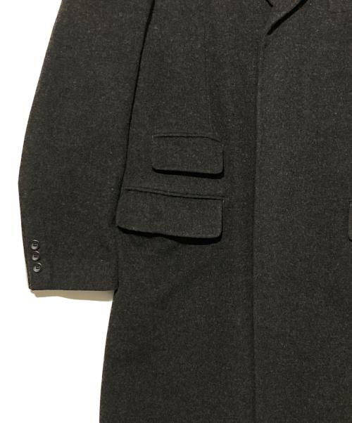 PAUL SMITH（ポールスミス）Paul Smith (ポールスミス) 肩パッド入りカシミヤ混チェスターコート グレー サイズ:Ｌの古着・服飾アイテム