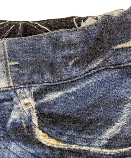 Hysteric Glamour（ヒステリックグラマー）Hysteric Glamour (ヒステリックグラマー) REBEL ROCK柄 リバーシブルスウェットパンツ ブルー×ブラック サイズ:FREEの古着・服飾アイテム