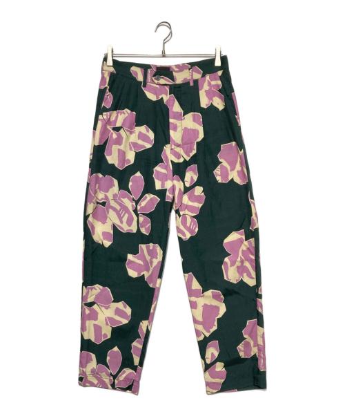 BANANATIME（バナナタイム）BANANATIME (バナナタイム) 総柄パンツ パープル×グリーン サイズ:XSの古着・服飾アイテム