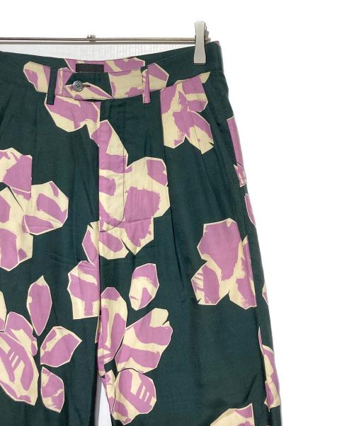 BANANATIME（バナナタイム）BANANATIME (バナナタイム) 総柄パンツ パープル×グリーン サイズ:XSの古着・服飾アイテム