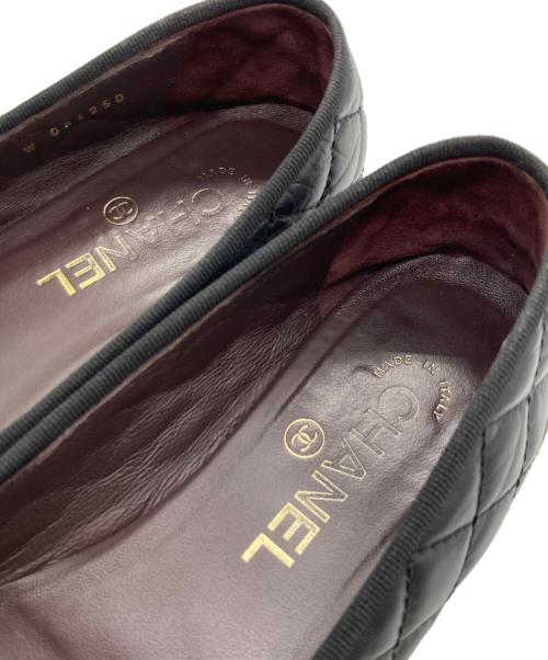 CHANEL（シャネル）CHANEL (シャネル) ココマーク バレリーナシューズ ブラック サイズ:37 1/2の古着・服飾アイテム