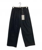 MARKAWAREマーカウェア）の古着「別注 TRIPLE PLEATED WIDE TROUSERS」｜ブラック