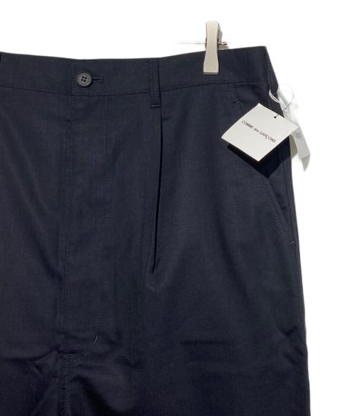 COMME des GARCONS HOMME（コムデギャルソン オム）COMME des GARCONS HOMME (コムデギャルソン オム) ウールトロ ストレートパンツ ネイビー サイズ:Lの古着・服飾アイテム