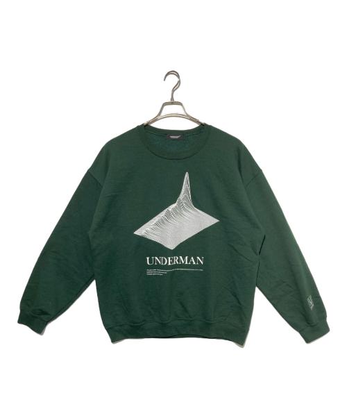 UNDERCOVER（アンダーカバー）UNDERCOVER (アンダーカバー) GEZAN プリントスウェット グリーン サイズ:Lの古着・服飾アイテム