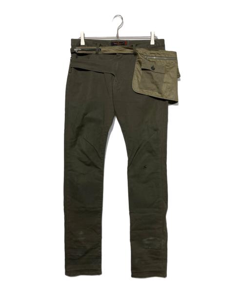 UNDERCOVERISM（アンダーカバーイズム）UNDERCOVERISM (アンダーカバーイズム) ウエストバッグ レイヤードパンツ グリーン サイズ:3の古着・服飾アイテム