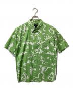 stussyステューシー）の古着「アロハシャツ」｜グリーン