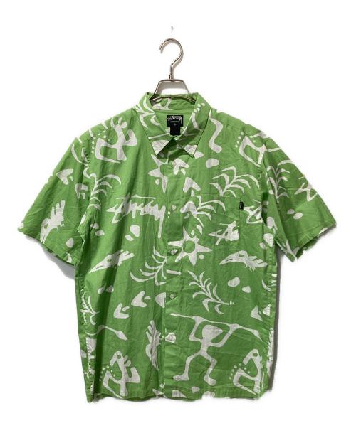 stussy（ステューシー）stussy (ステューシー) アロハシャツ グリーン サイズ:Lの古着・服飾アイテム